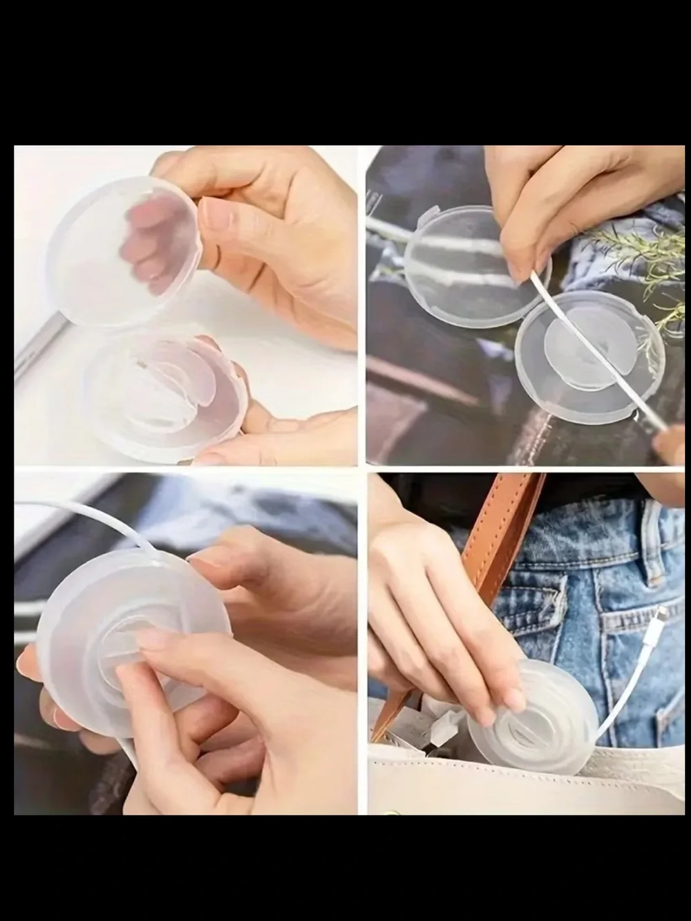 4 Retractable Cable Charger Organizer